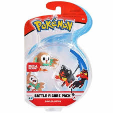 Pokemon Battle Figure 2-Pack: Rowlet and Litten